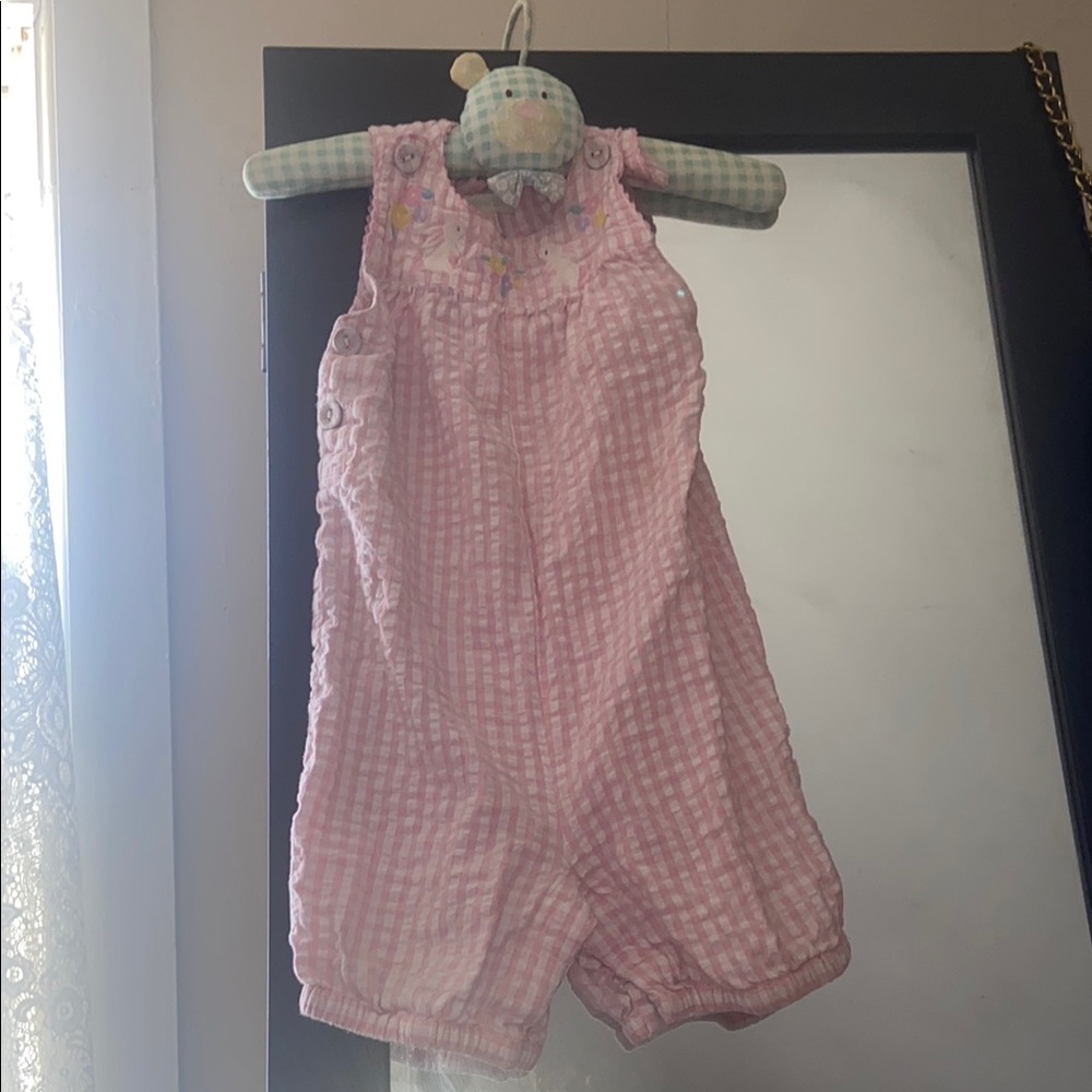 JoJo Maman Bébé Gingham Kids Overalls